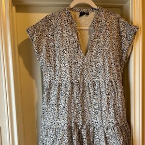 Gap lined floral mini dress
